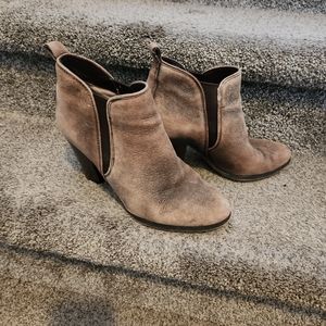 Michael Kors distressed suede heel bootie